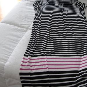 striped comfy tee shirt dress